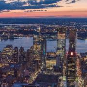 Coucher de soleil depuis l'Empire State Buiding